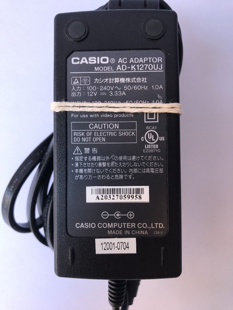 NEW 12V 3.33A Casio AD-K1270UJ AC Adapter