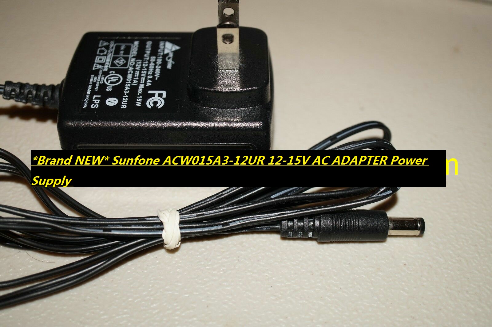 *Brand NEW* Sunfone ACW015A3-12UR 12-15V AC ADAPTER Power Supply