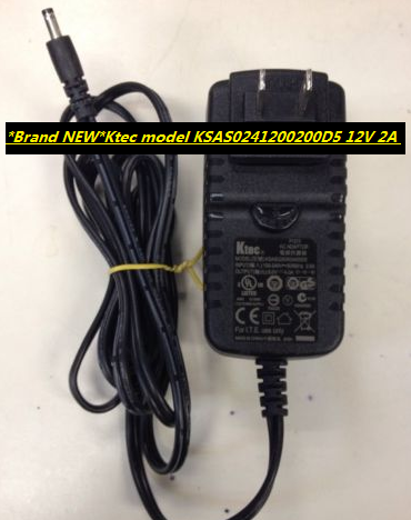 *Brand NEW*Ktec model KSAS0241200200D5 12V 2A AC Adapter