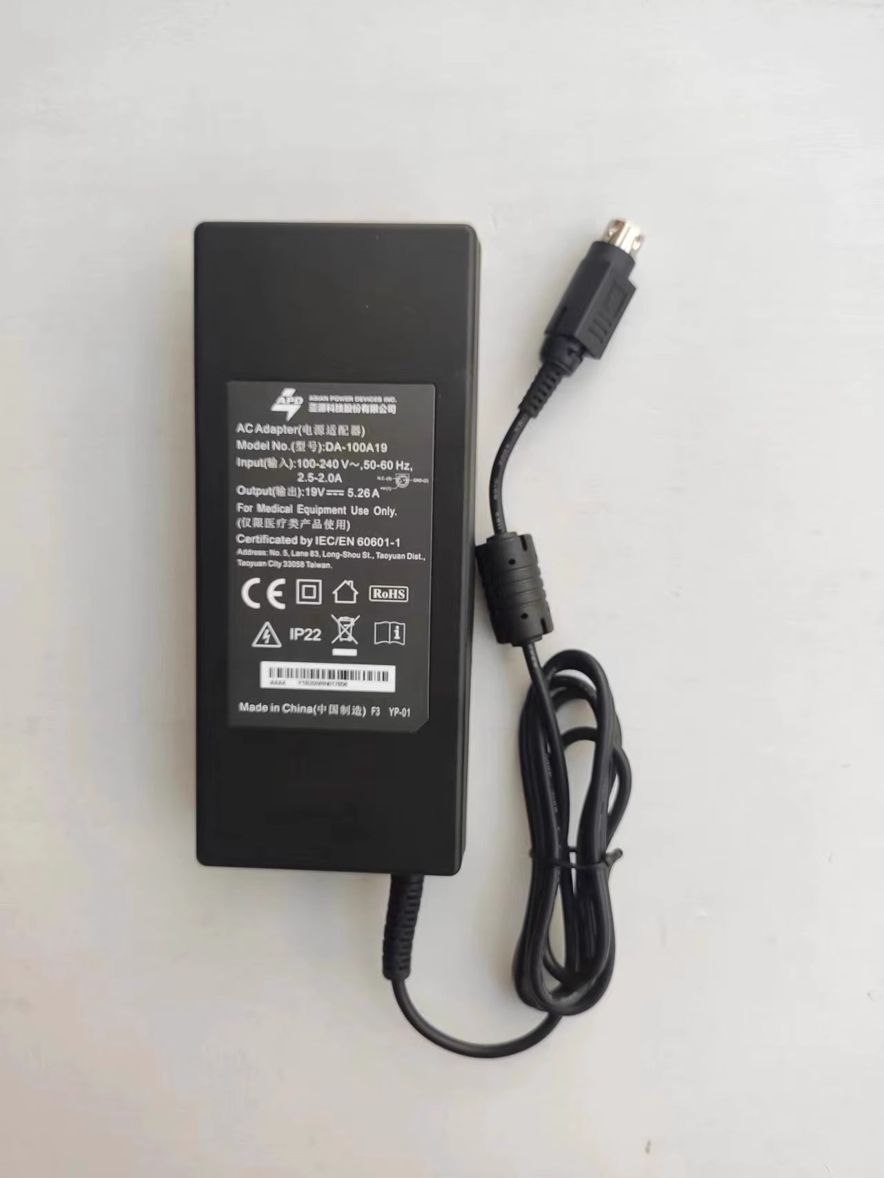 *Brand NEW*100-240V 50-60Hz APD DA-100A19 3pin 19V 5.26A AC/DC AC ADAPTER POWER Supply *Brand NEW*100-240V 50-60Hz APD DA-100A19 3pin 19V 5.26A AC/DC AC ADAPTER POWER Supply