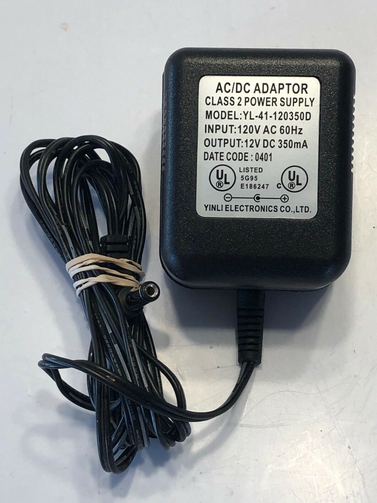 NEW 12V 350mA Yinli Electronics YL-41-120350D AC Adapter NEW 12V 350mA Yinli Electronics YL-41-120350D AC Adapter