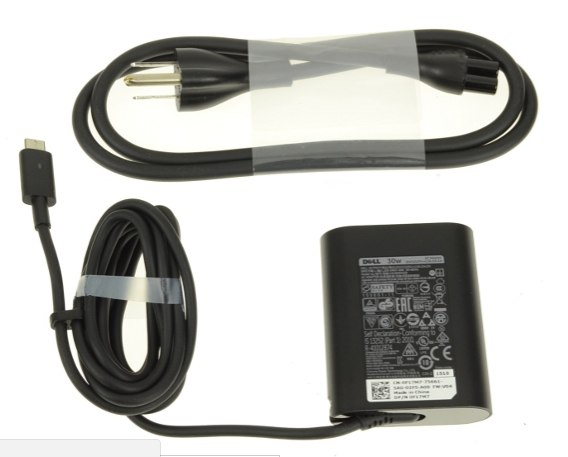New Dell OEM 30-Watt USB Type-C AC Power Adapter with Connector - F17M7 - RDYGF Genuine Dell OEM New Dell OEM 30-Watt USB Type-C AC Power Adapter with Connector - F17M7 - RDYGF Genuine Dell OEM