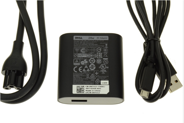 New Dell OEM Venue 11 Tablet USB AC Power Adapter 24 watt - 24W - KTCCJ New Dell OEM Venue 11 Tablet USB AC Power Adapter 24 watt - 24W - KTCCJ