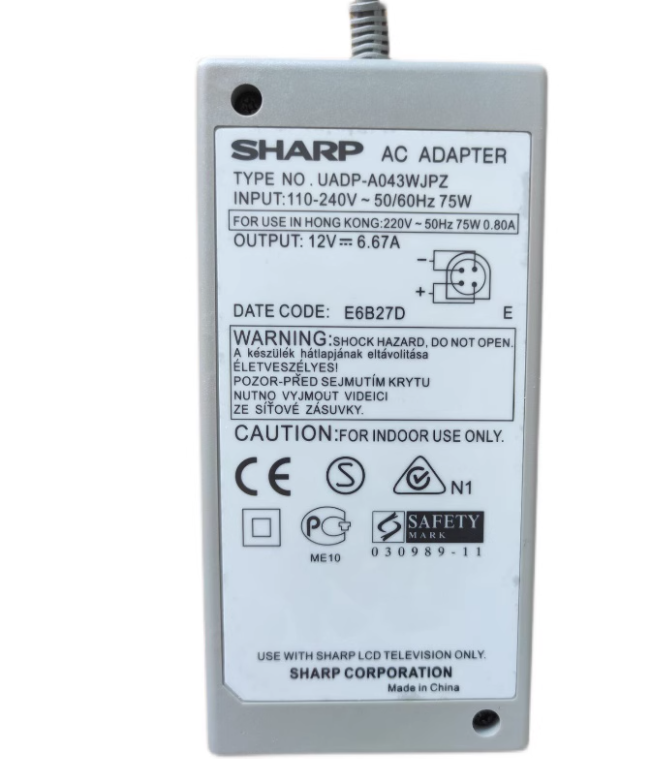 *Brand NEW*SHARP 12V 6.67A AC DC ADAPTHE TYPE NO.UADP-A043WJPZ POWER Supply *Brand NEW*SHARP 12V 6.67A AC DC ADAPTHE TYPE NO.UADP-A043WJPZ POWER Supply