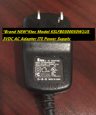 *Brand NEW*Ktec Model KSLFB0300050W1US 3VDC AC Adapter ITE Power Supply