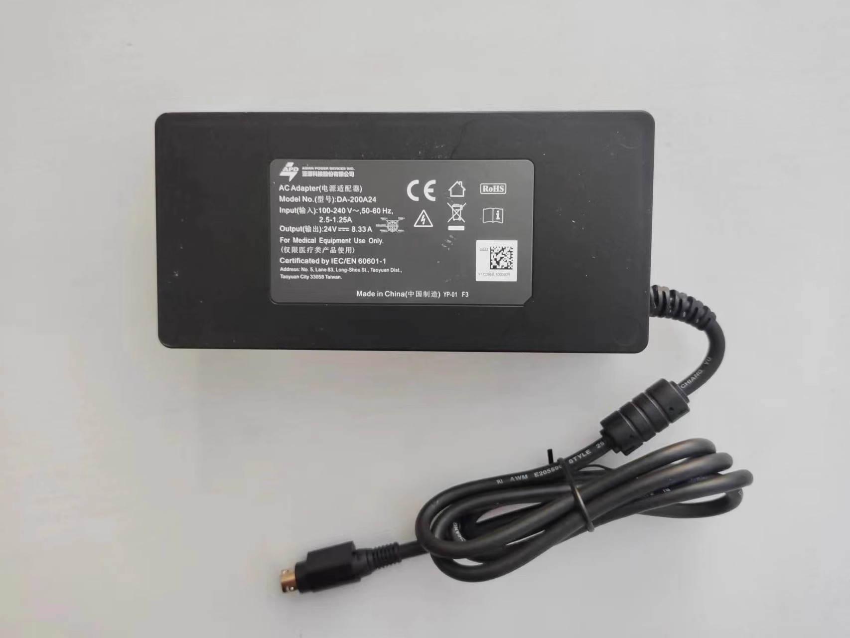 *Brand NEW*APD 100-240V 50-60Hz 24V 8.33A AC/DC AC ADAPTER DA-200A24 POWER Supply *Brand NEW*APD 100-240V 50-60Hz 24V 8.33A AC/DC AC ADAPTER DA-200A24 POWER Supply
