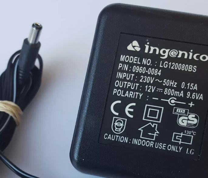 *Brand NEW*INGENICO LG120080BS 12V 0.8A AC/DC ADAPTER 0960-0084 POWER SUPPLY *Brand NEW*INGENICO LG120080BS 12V 0.8A AC/DC ADAPTER 0960-0084 POWER SUPPLY