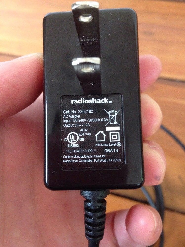 NEW Radio Shack 2302182 5v 1.2a Wall Plug Micro USB AC Adaptor Charger ITE Power Supply